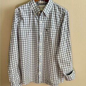 Abercrombie & Fitch Men's Gray Gingham Shirt